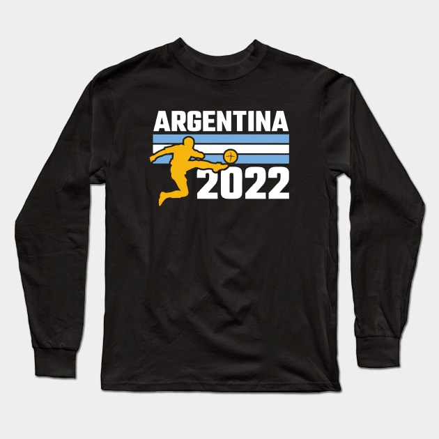 Perfect Argentina World Cup Champions, Funny Argentina Campeón Mundial Qatar 2022 Long Sleeve T-Shirt by Printofi.com